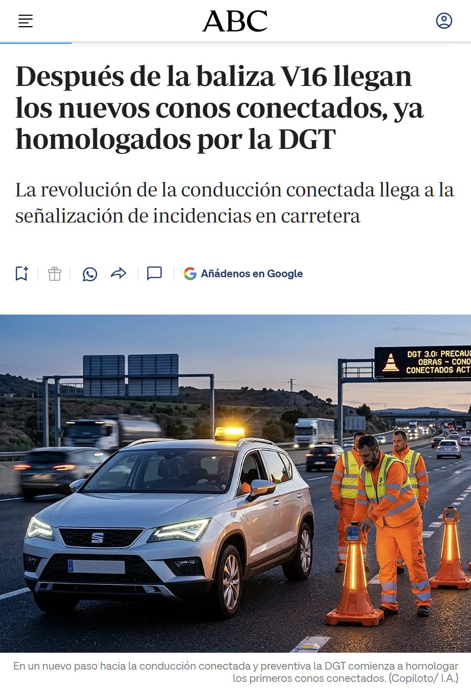 De los creadores de la baliza V16, llegan... LOS CONOS CONECTADOS