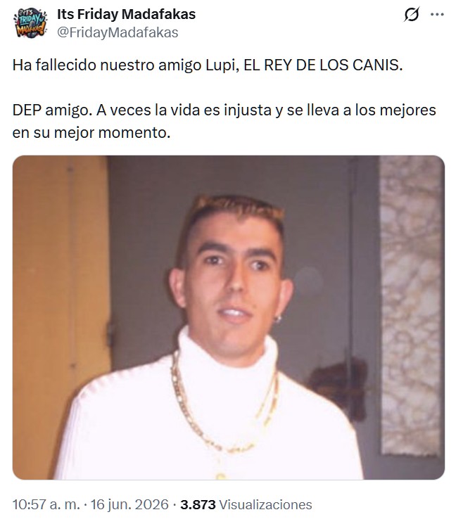 En Forocoches han confirmado la muerte de Lupi.