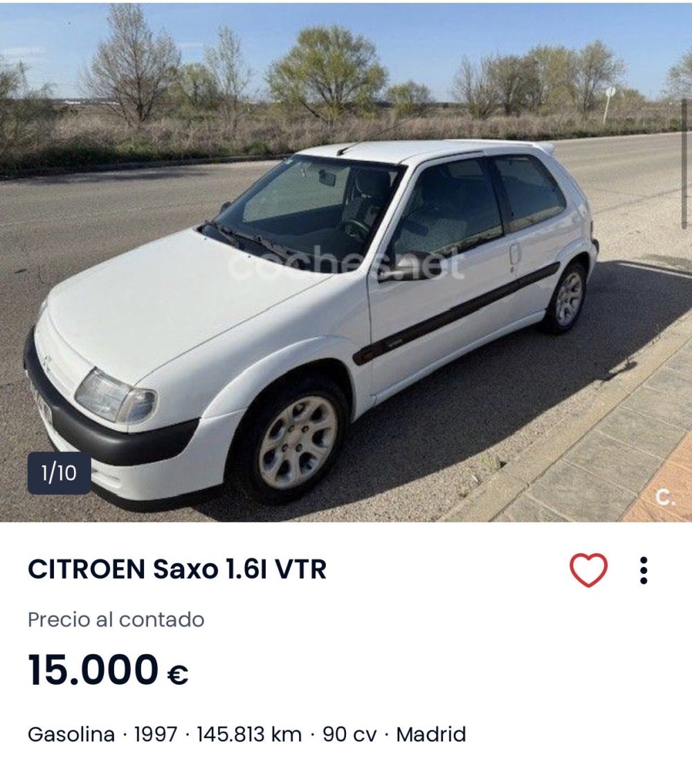 Cuando tu mujer te obliga poner el coche a la venta.