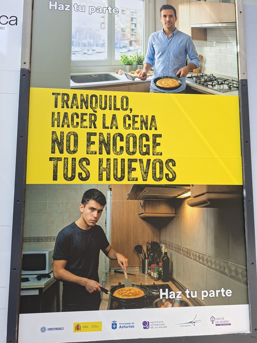 Cartel visto en la marquesina de un bus.