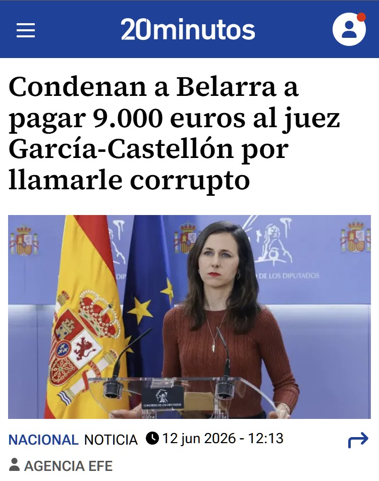 Ione Belarra, condenada a pagar 9.000 euros al juez García-Castellón por llamarle corrupto.