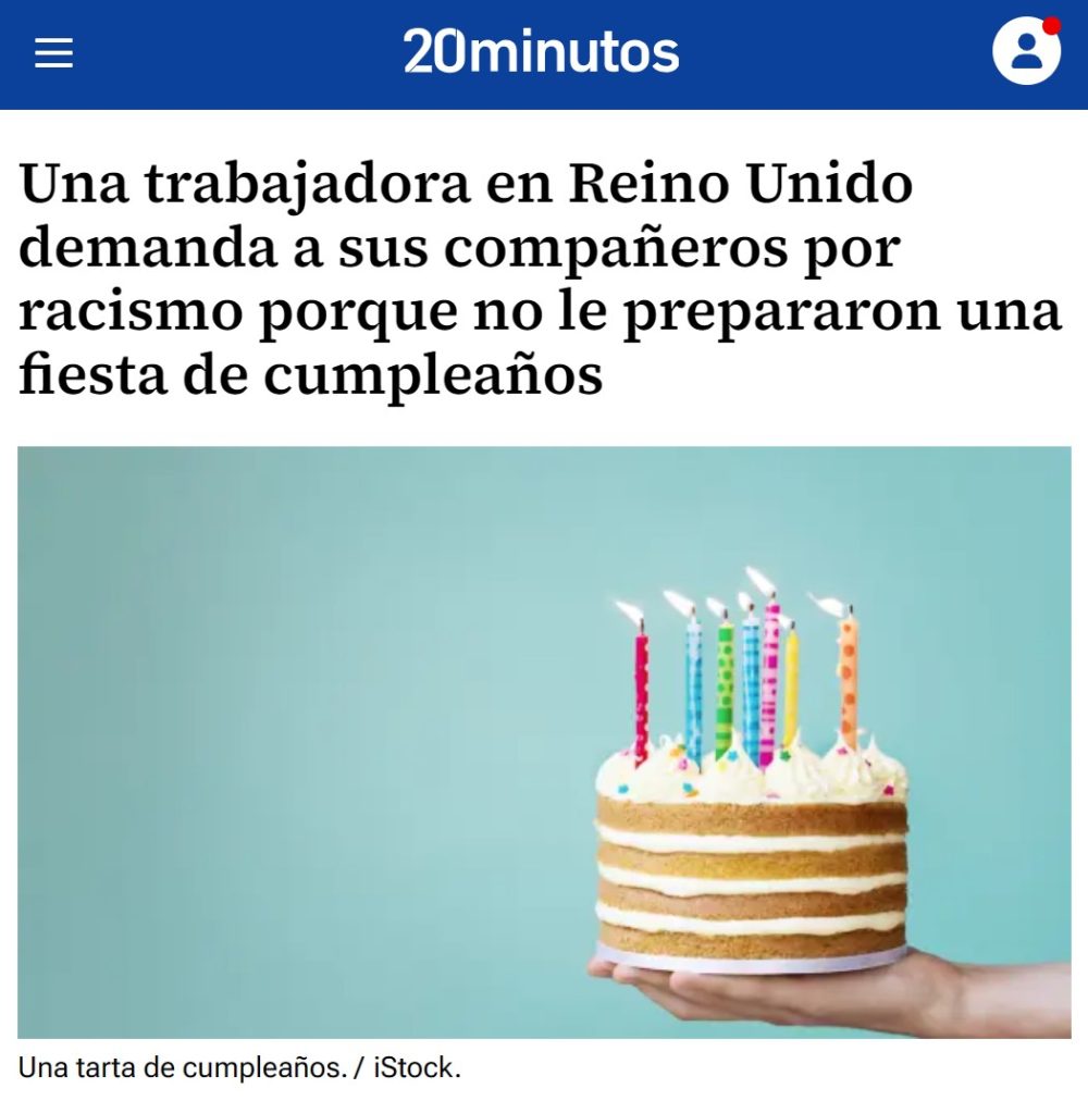 Entiendo perfectamente que no preparasen una fiesta de cumpleaños a alguien capaz de demandarte por no hacerte una fiesta de cumpleaños.