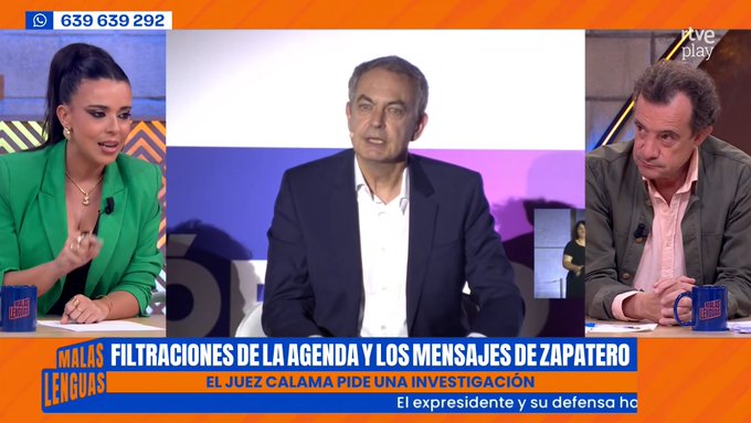 Sarah quita peso a que comiera en su casa con Zapatero diciendo que lo hace con políticos de todos los partidos.