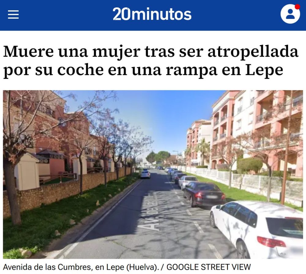 Una mujer muere atropeIIada por sí misma EN LEPE.