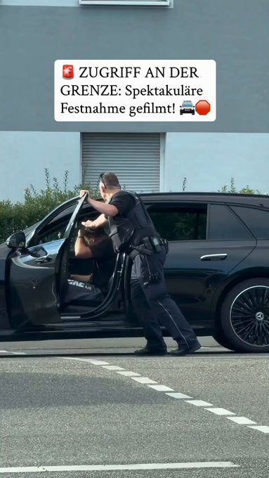 Intento fallido de detención de la policía alemana en la frontera entre Suiza y Alemania.