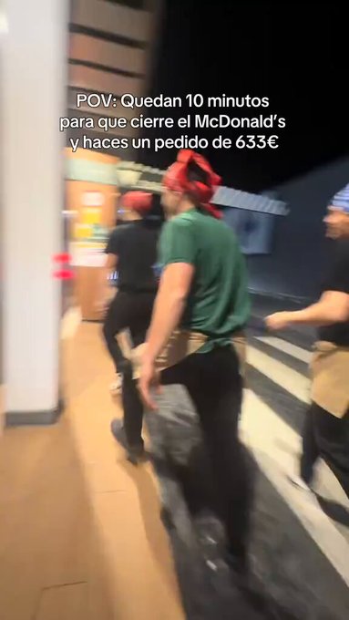 Faltan 10 minutos para que cierre el McDonald's y hacen un pedido de 633€