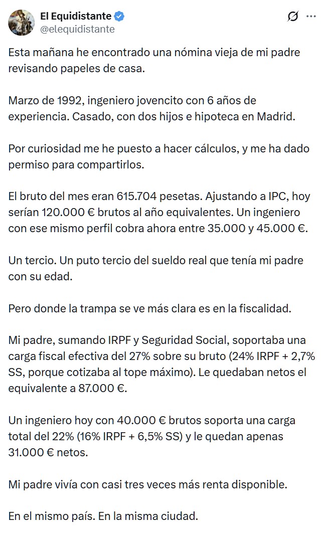 Os traigo un fósil que demuestra que un día existió la famosa "clase media".