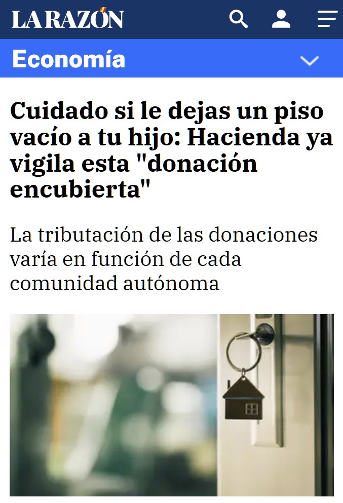 Ahora dejarle un piso vacío a tu hijo es una "donación encubierta".