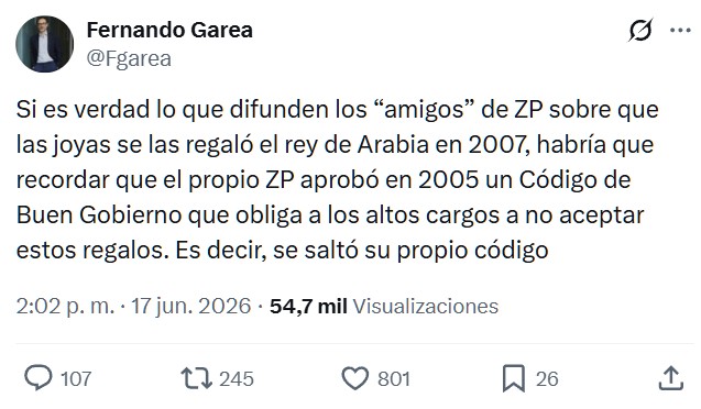 El Juez Calama dice que la declaración de ZP no ha neutralizado ninguno de los indicios en su contra: sigue pareciendo culpable.