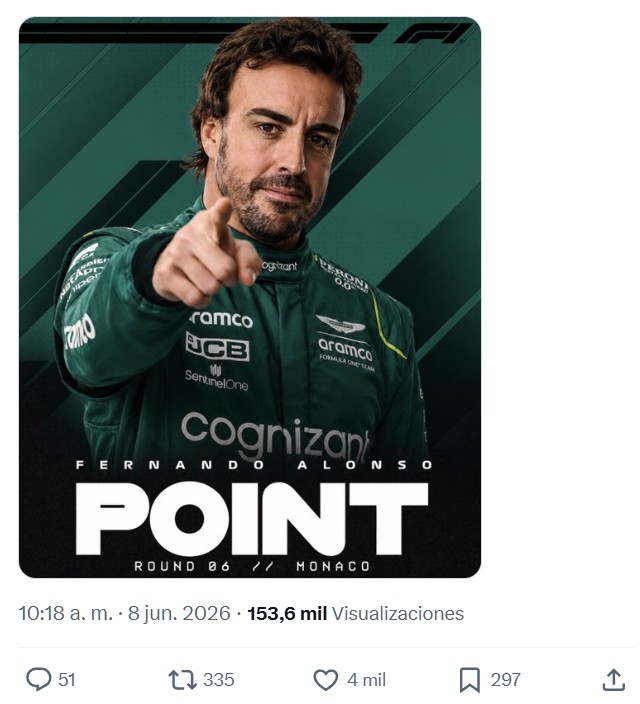 Todo lo que tuvo que pasar el domingo para que Fernando Alonso se llevase su primer punto en la temporada 2026.