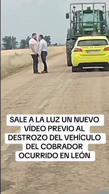 Resulta que el cobrador del coche amarillo que fue destruido por un tractor es Alberto Pugilato.