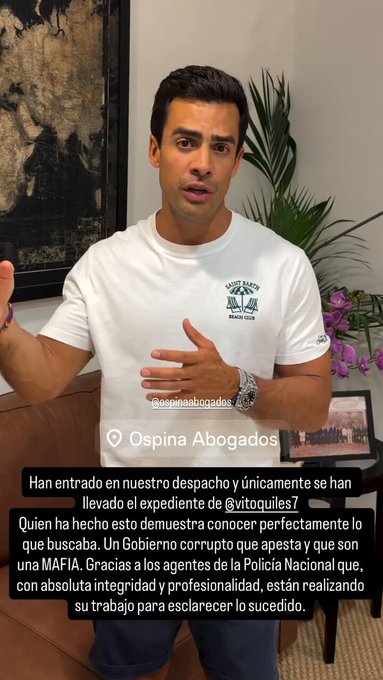 Asaltan el despacho del abogado de Vito Quiles y roban su expendiente.