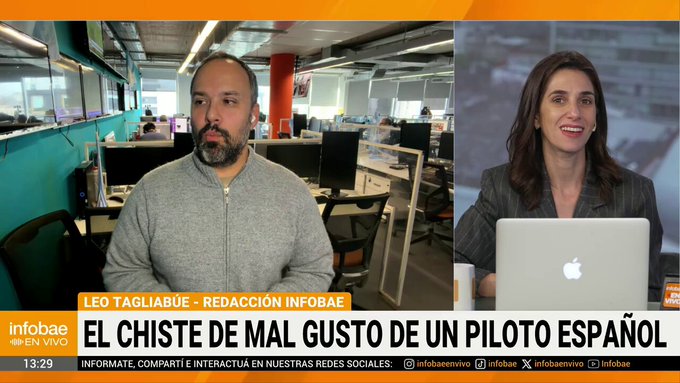 Infobae: "Un piloto español en un avión repleto de argentinos que se hizo el gracioso".