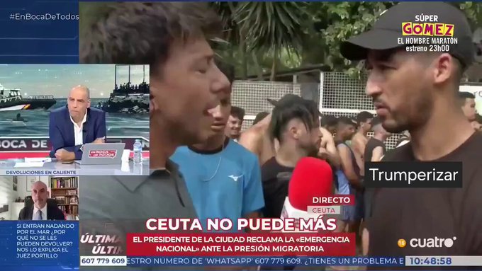 Envían a periodistas a mostrar que la invasión de marroquíes es algo bueno. Entrevistan a uno y lo primero que dice es que viene escapando de la policía.