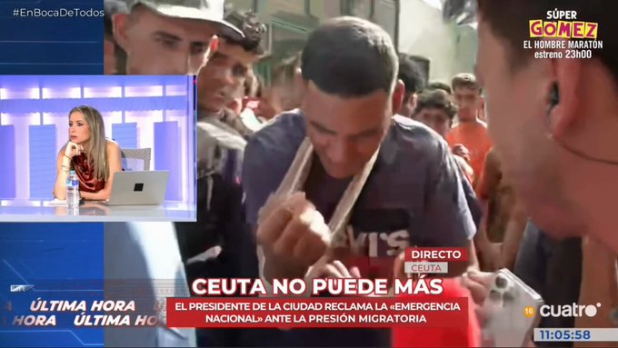 Un marroquí tras pasar la frontera de Ceuta: “Quiero ir al hospital. Me he tirado de la valla de una altura de 2 metros”