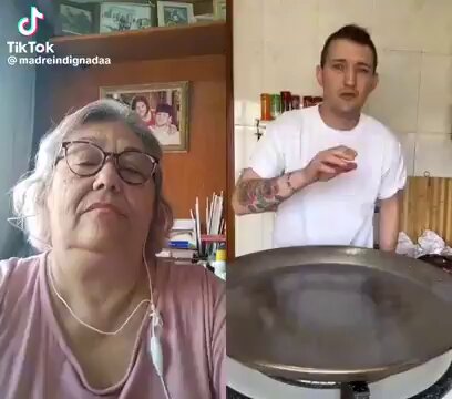 Señora valenciana juzga una supuesta paella valenciana.