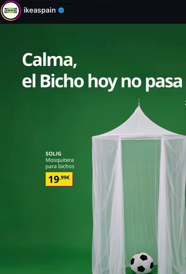 Antes del partido, Ikea Portugal puso un mensaje para España.