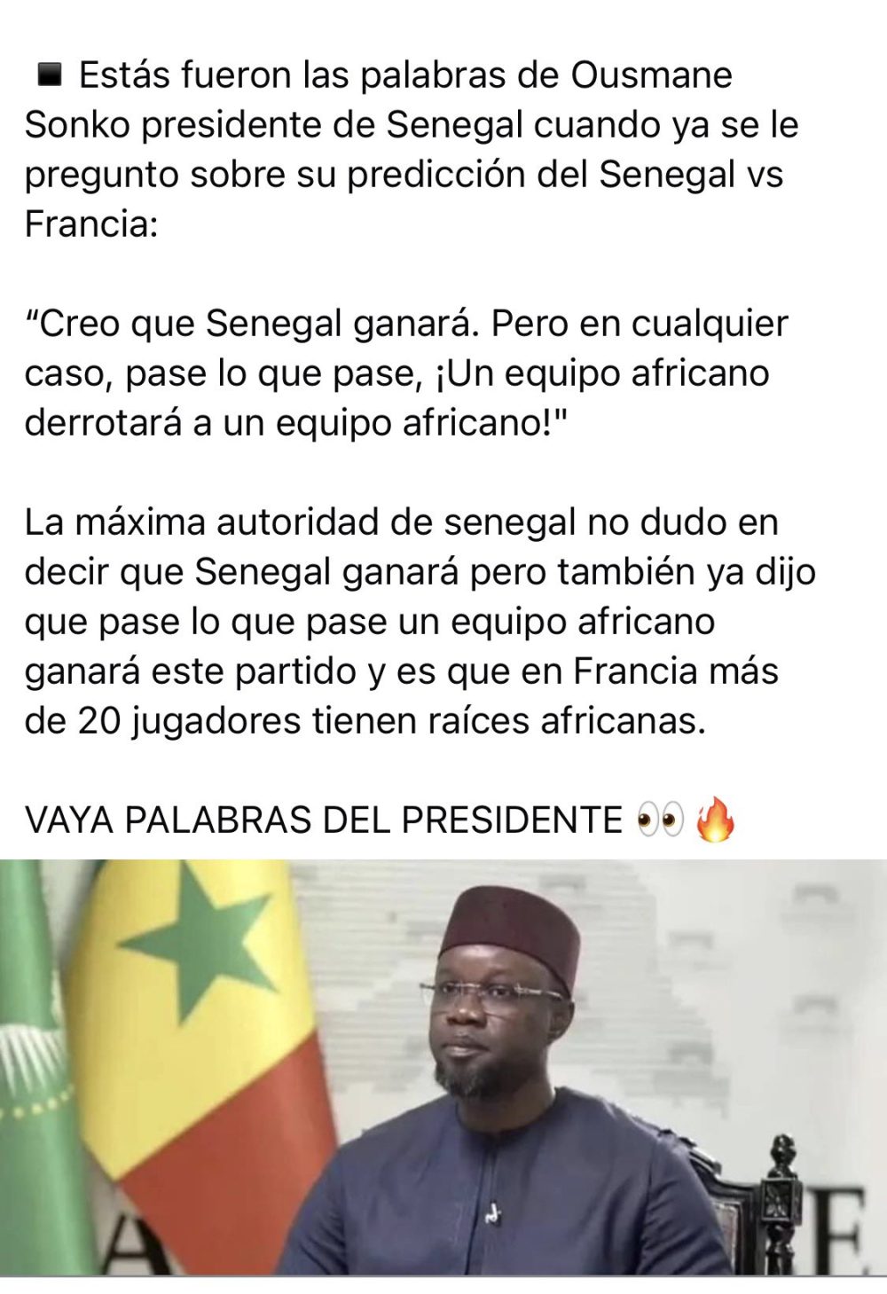 El presidente de Senegal le echa un capote a Rajoy.