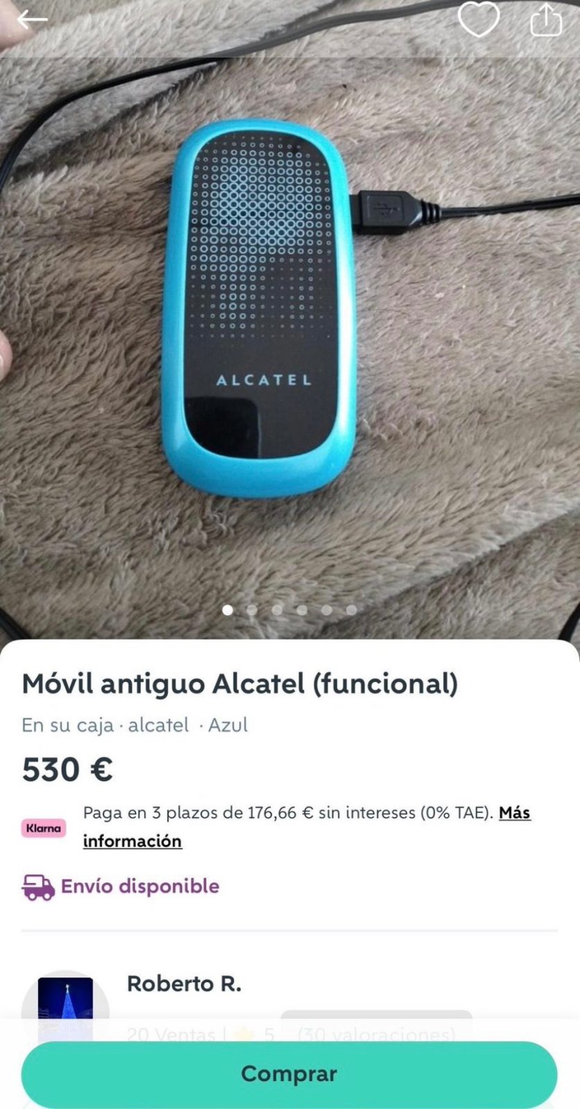 Intercambio sosegado de pareceres en Wallapop.