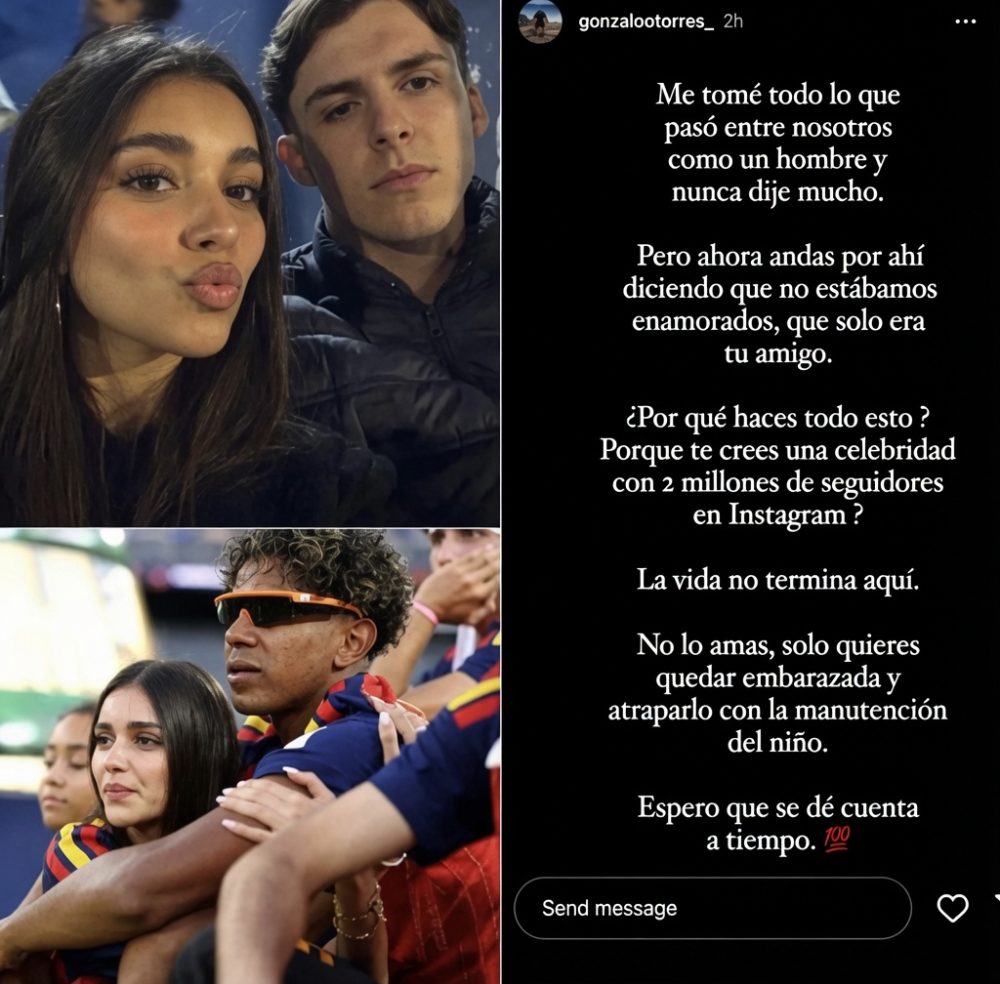 El ex de Inés Garcia, la novia de Lamine Yamal, se ha puesto a rajar en redes sociales.