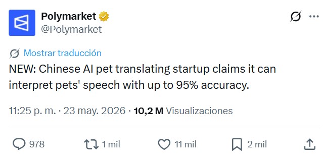 Startup china de traducción para mascotas con IA afirma que puede interpretar el habla de las mascotas con hasta un 95% de precisión.