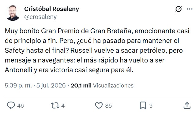 La nueva F1 es una castaña.