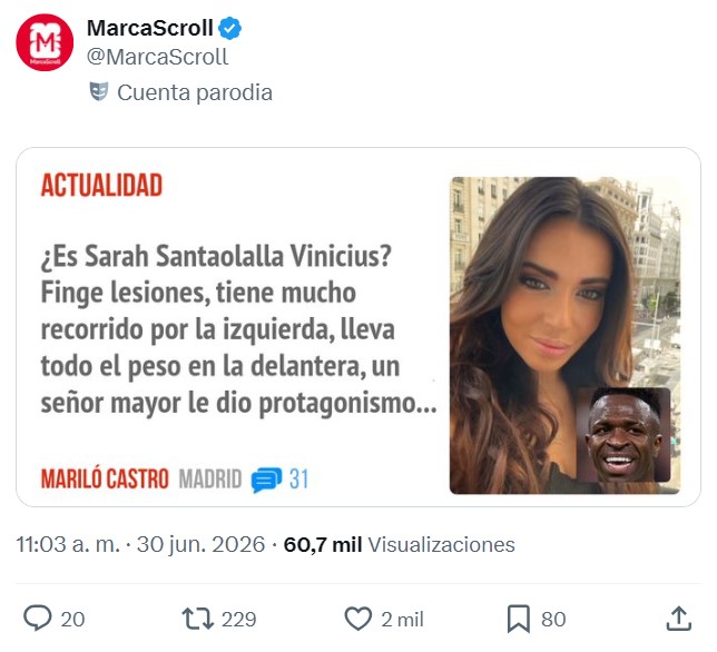 ¿Es Sarah Santaolalla Vinicius?