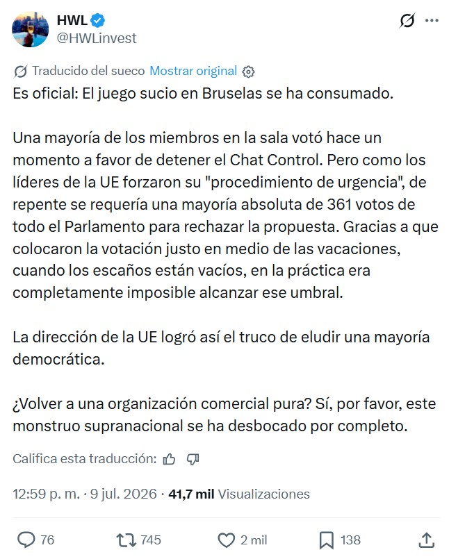 Chat Control ya está aquí.