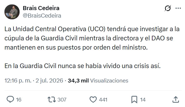 Van a investigar a la directora de la Guardia Civil mientras sigue al frente del cuerpo que la investiga...