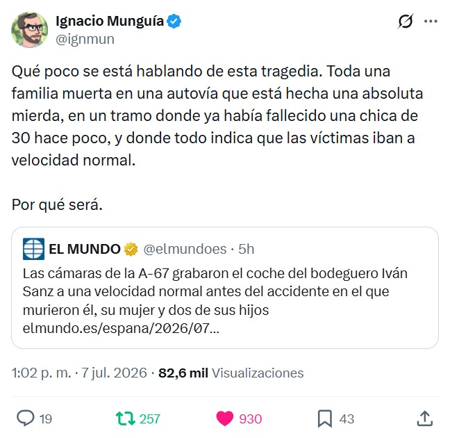Mismo punto kilométrico.