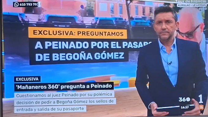 TVE envía a su versión femenina de Vito Quiles a achuchar al Juez Peinado.