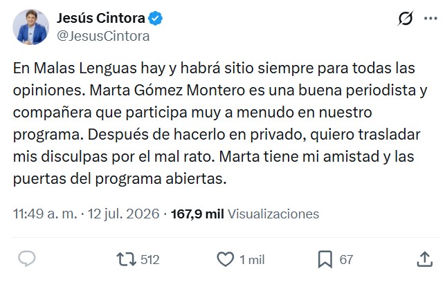 Marta Gómez Montero abandona llorando el plató de Malas Lenguas (TelePedro): “No me vas a volver a humillar, Cintora”.