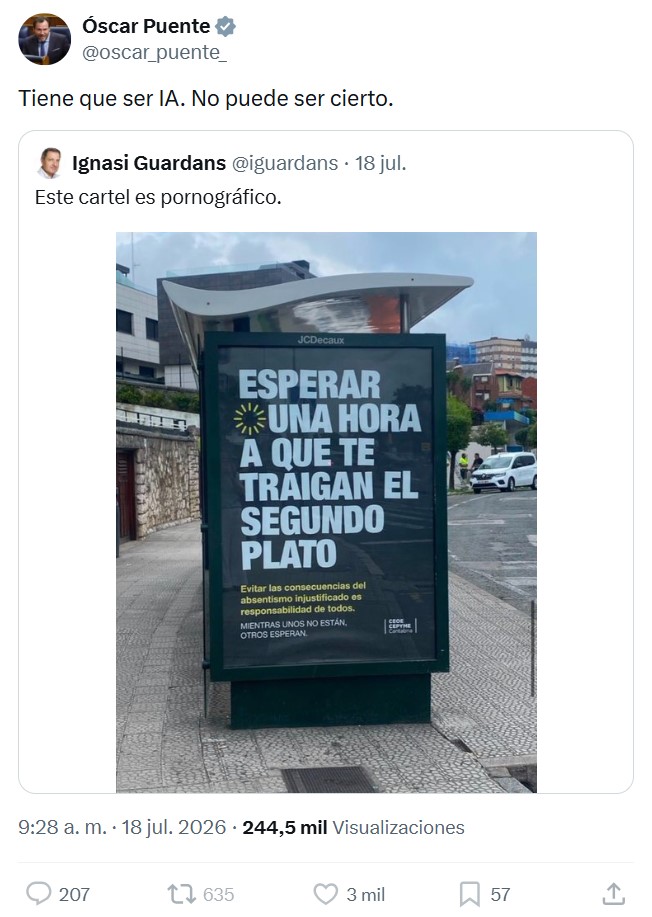 "Que tu tren descarrile y mueran 40 personas. Evitar las consecuencias de la corrupción política es responsabilidad de todos".