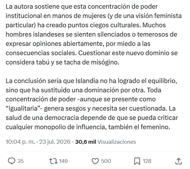 El problema que hay detrás de la feminización de Islandia.