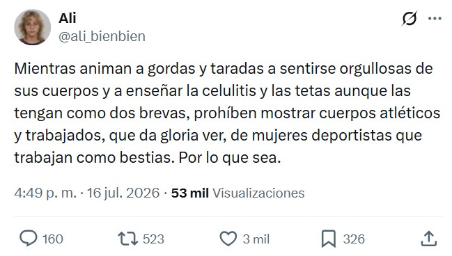 Atletismo femenino tras las nuevas "recomendaciones" a los cámaras.