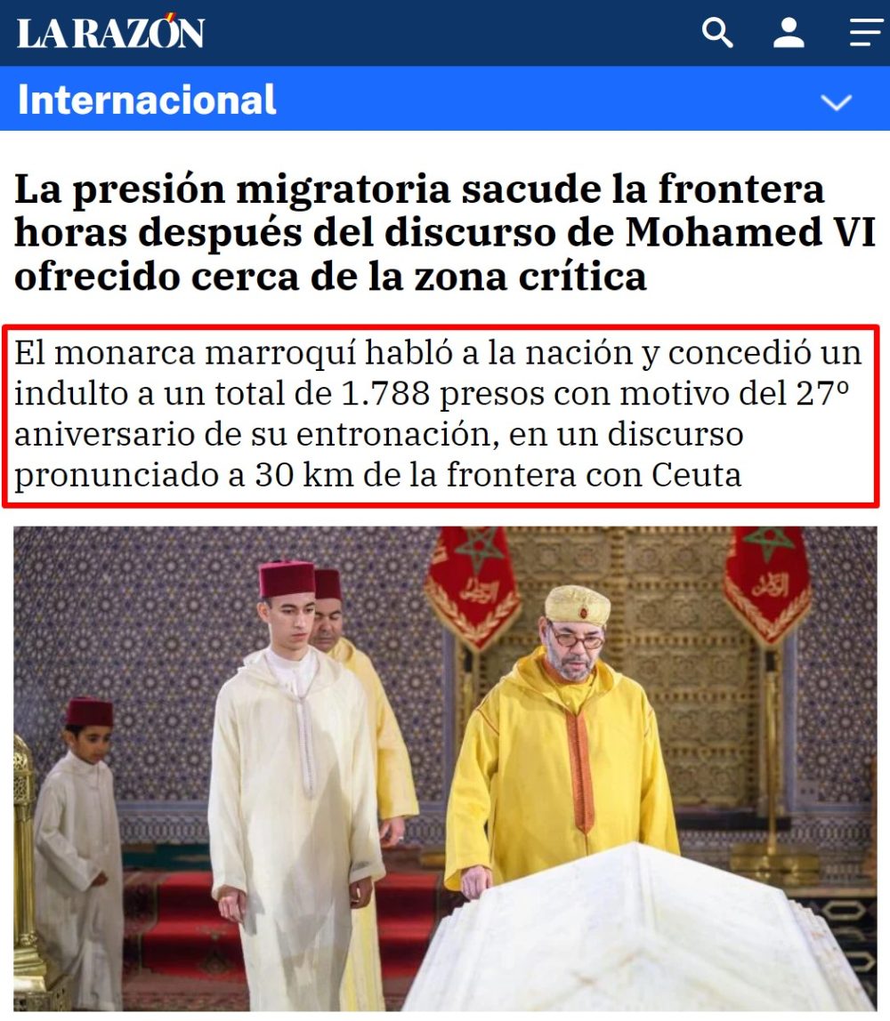 Mohamed VI indultó a 1.788 presos el día anterior a la crisis migratoria sobre Ceuta