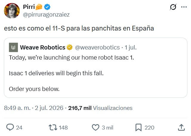 Nace el robot doméstico Isaac 1.