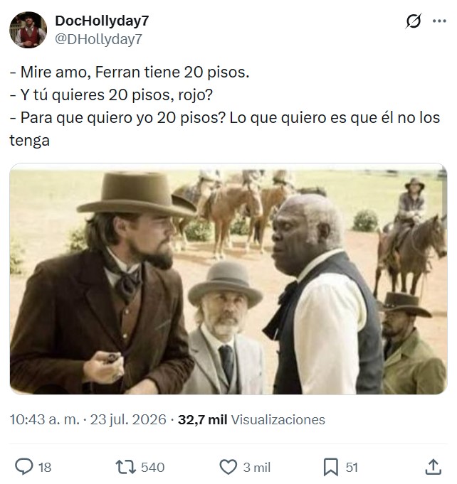 "Ferrán tiene 20 pisos"