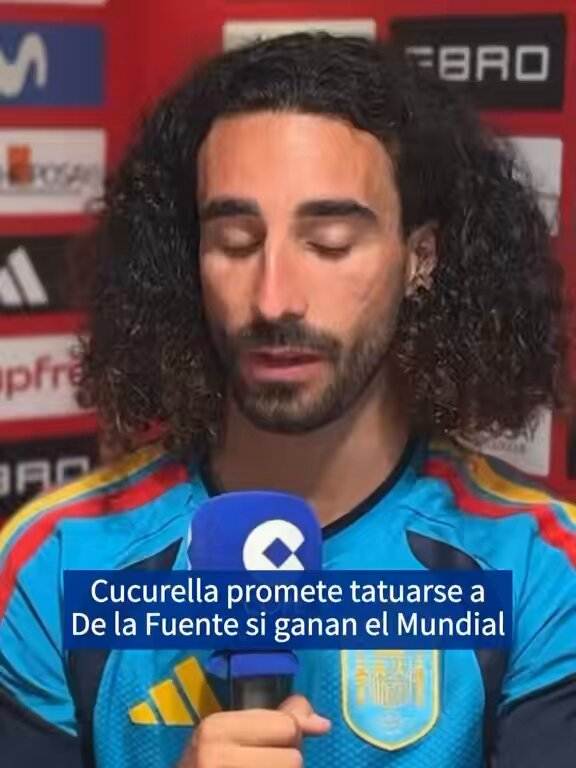 Cucurella dice que si ganan el mundial se va a tatuar la cara del seleccionador.