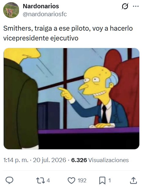 Piloto español trolea al pasaje lleno de argentinos.