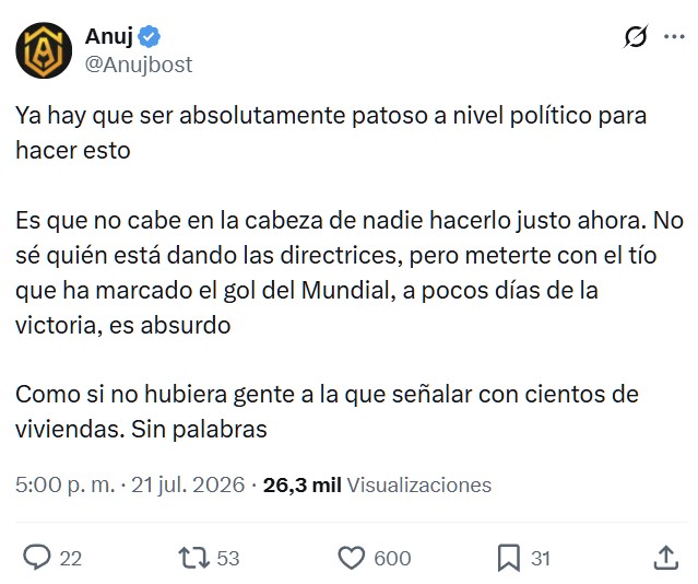 Ferrán es todo lo que no le gusta a la izquierda: exitoso, guapo, español de pura cepa, hijo de un albañil (meritocracia) y creyente.