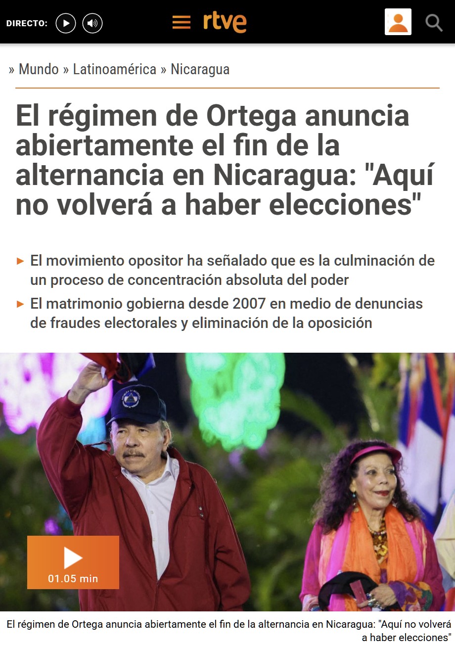En España tenemos "extrema derecha, ultras, fascismo", pero cuando un socialista da un golpe de estado y se convierte en dictador, RTVE habla de "Fin de la alternancia".
