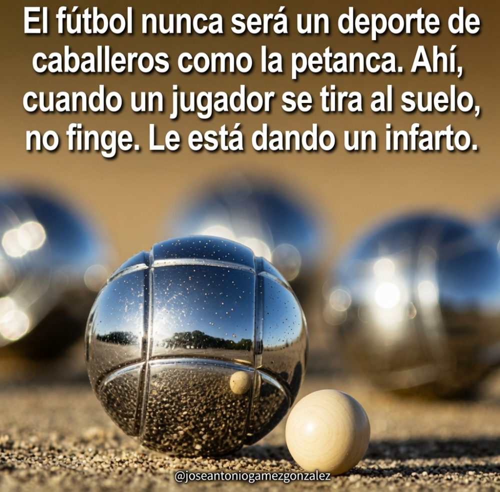 El fútbol nunca será un deporte de caballeros como la petanca.