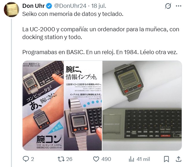 Entre 1980 y 2000, los japoneses decidieron que el reloj podía ser cualquier cosa: televisión, cámara, mando a distancia, tensiómetro, ordenador.