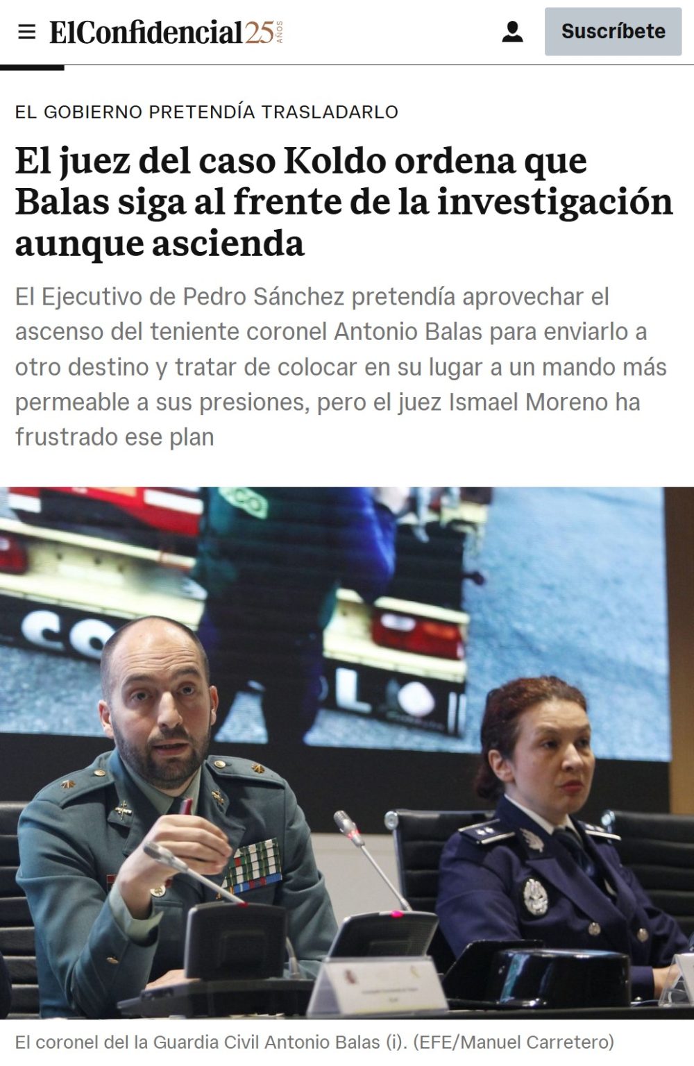 El Juez del caso Koldo ordena que Balas siga con la investigación.