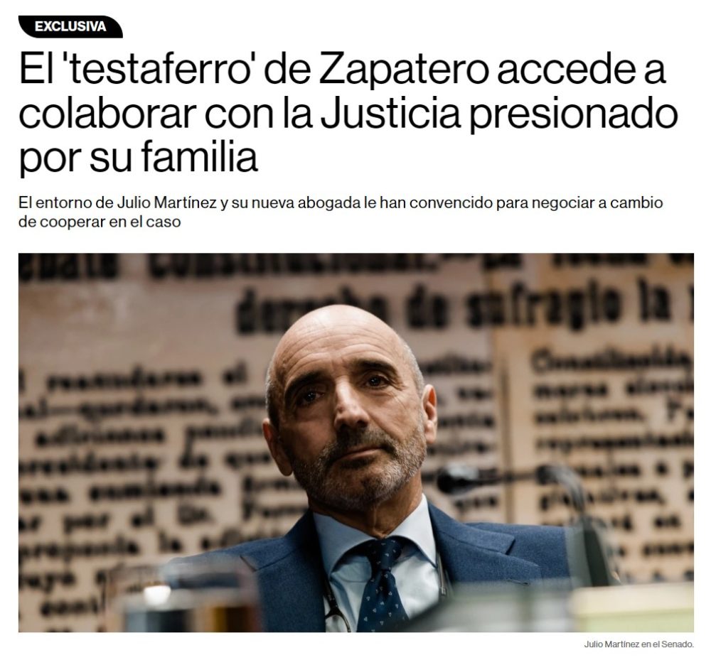 El testaferro de ZP accede a colaborar con la justicia.