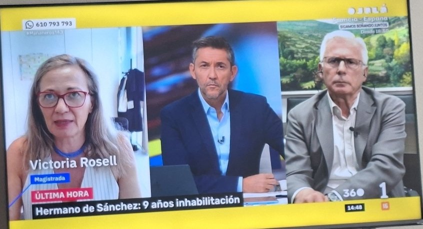 TVE envía a su versión femenina de Vito Quiles a achuchar al Juez Peinado.
