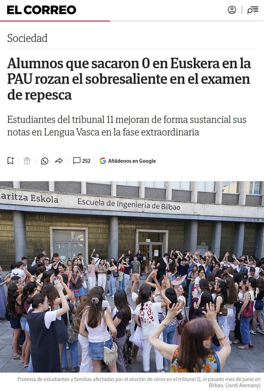 La milagrosa mejora de nivel en euskera de los alumnos vascos: pasan de 0 a 6,5, de 0,7 a 7,3 o de 1,55 a 8,9 en apenas cuatro semanas.