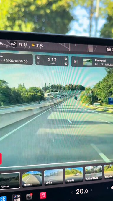 Tremendo susto con un Tesla a más de 200 km/h