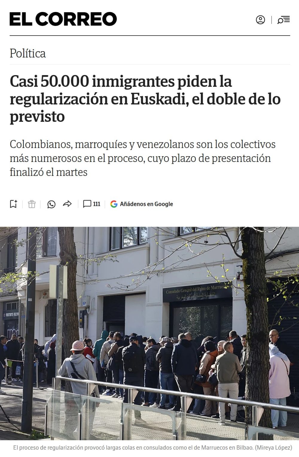 Para poner la cifra en contexto, en Vitoria, capital del País Vasco, viven 260.000 personas.